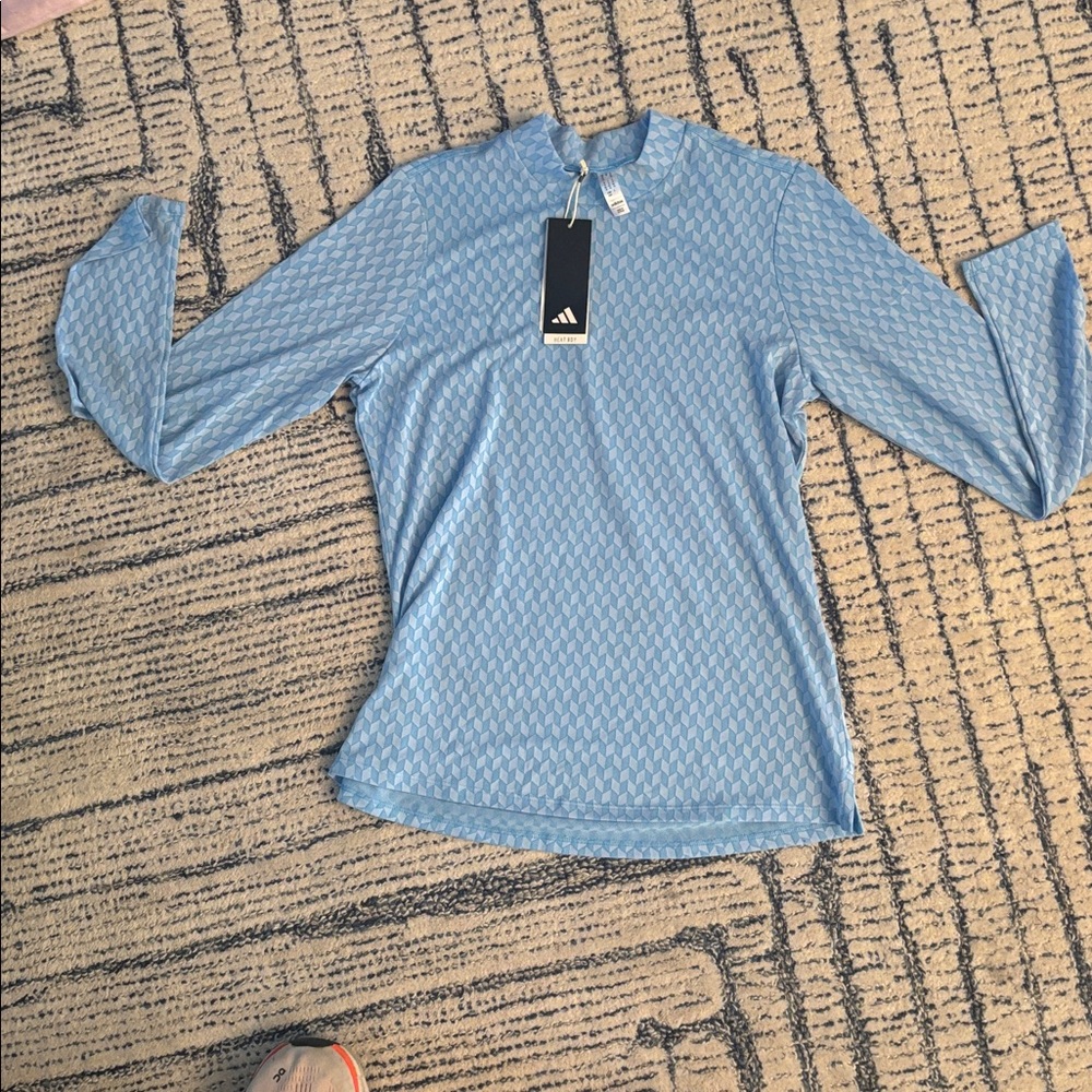 Adidas Sky Blue Patterned Long Sleeve Shirt